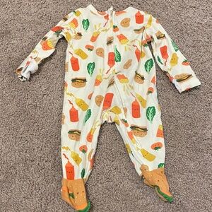 Set of 4- Playful Food Print Kids Footie